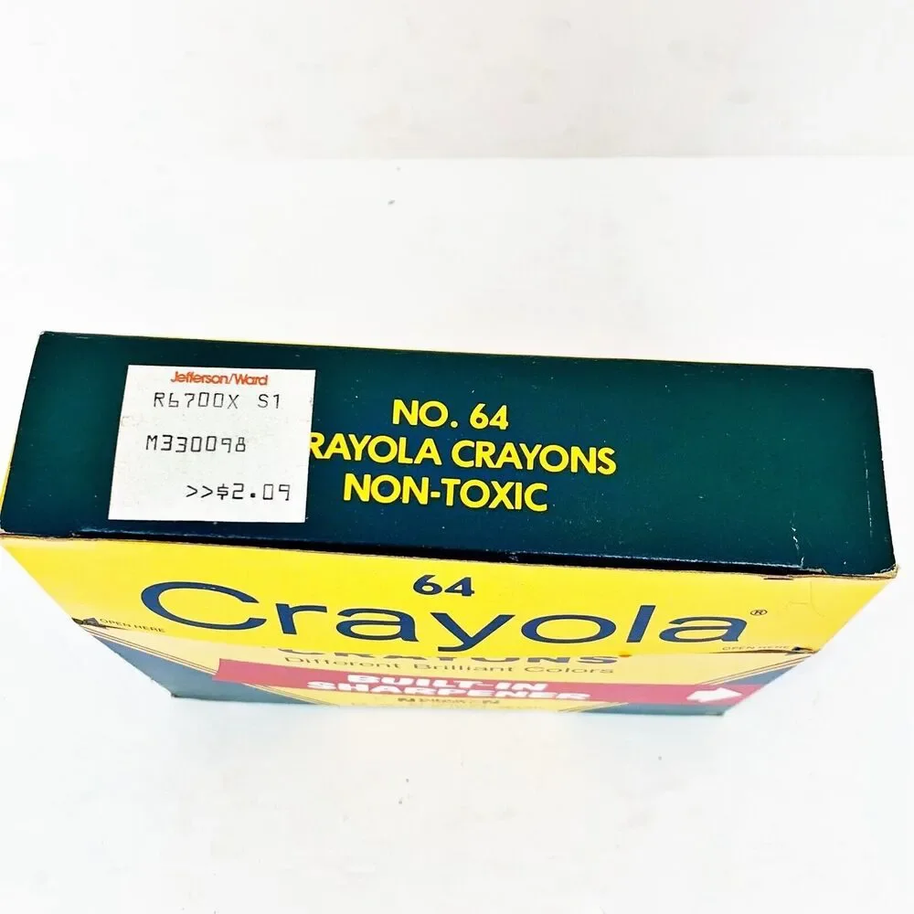 Vintage Crayola Crayons 64 Built-In Sharpener Binney Smith - 10 Retired‎ Colors!